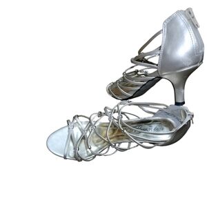 Easy Street Silver Strappy Heels